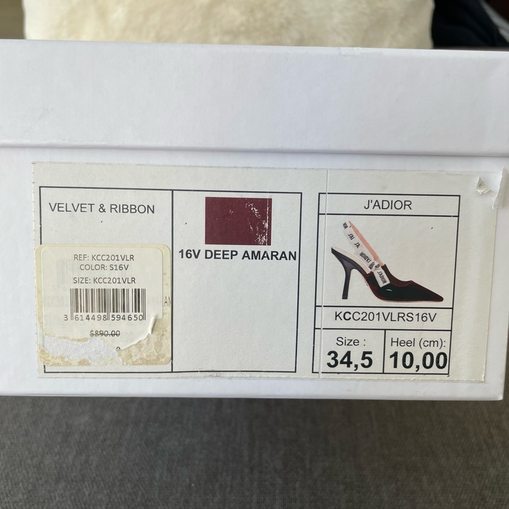 Dior J’Adior Slingback Heels Deep Amaran 34.5 - Picture 12 of 12